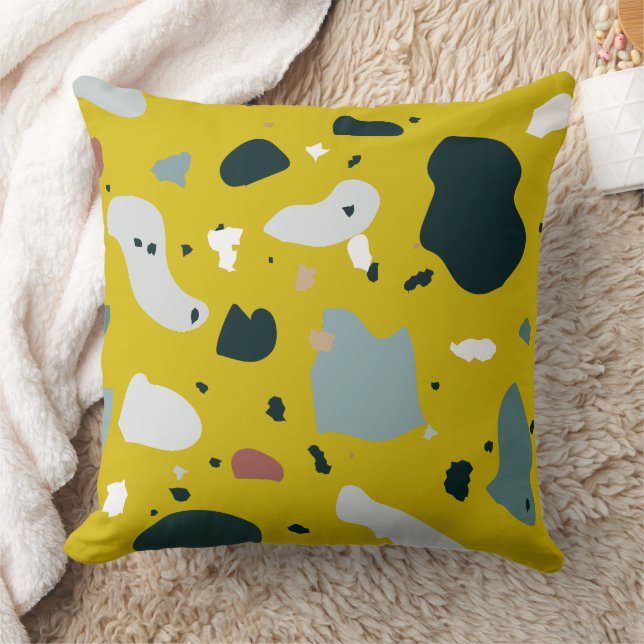 Modern Terrazzo Pattern – Abstract Mid Century Sea Cushion (Blanket)