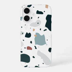 Modern Terrazzo Pattern – Abstract Mid Century Sea iPhone 16 Case
