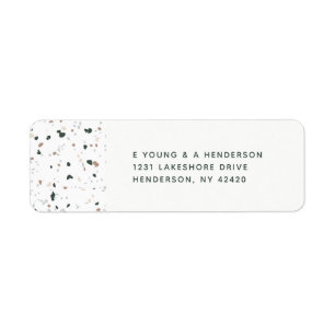 Modern Terrazzo Pattern return address labels