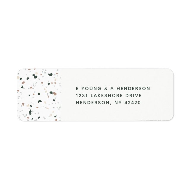 Modern Terrazzo Pattern return address labels (Front)