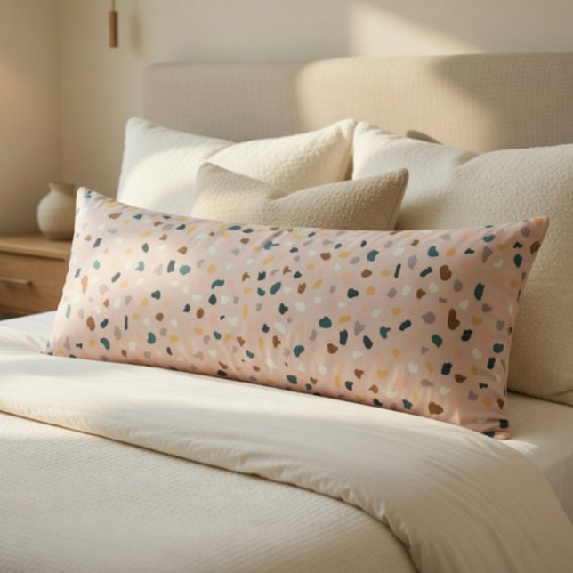 Modern Terrazzo Pattern Soft Neutral Body Cushion (Creator Uploaded)