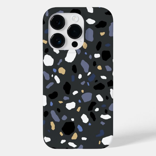 Modern Terrazzo Stone Texture Pattern Case-Mate iPhone Case (Back)