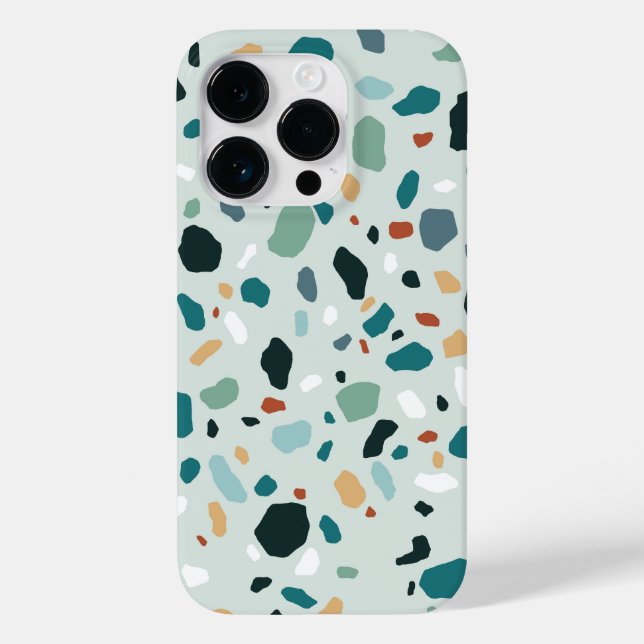 Modern Terrazzo Stone Texture Pattern Case-Mate iPhone Case (Back)