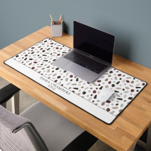 Modern Terrazzo Tile Pattern Personalised Desk Mat