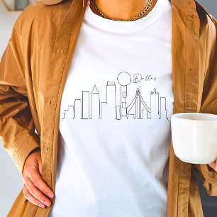  modern Texas Dallas hand line design T-Shirt
