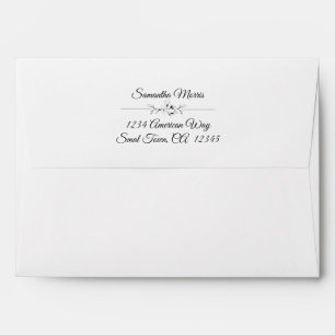 Modern Text Divider Black and White Envelope