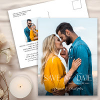 Modern Text Overlay Photo Save The Date