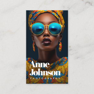 Modern Text Photographer Business Card