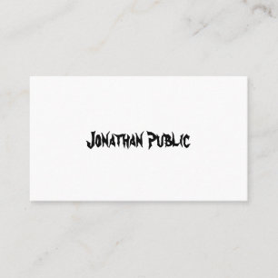 Modern Text Script Design Simple Chic Trendy Business Card