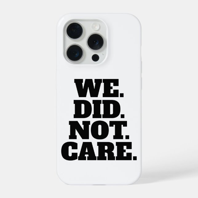 Modern Text Statement | Typography White Text iPhone Case (Back)