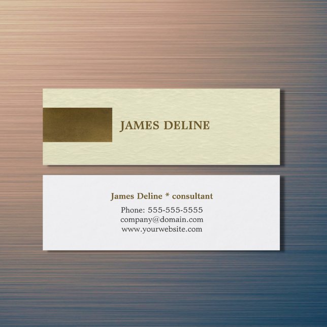 Modern Texture Copper Pattern Personal Consultant Mini Business Card (Creator Uploaded)