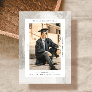 Modern texture frame Elegant Graduation Announcement