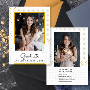 Modern Texture Graduate Photo Announcement