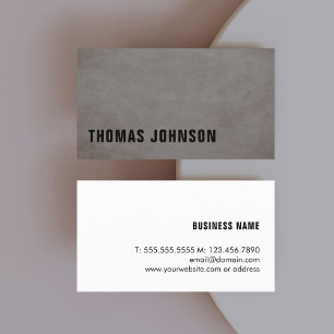 Modern Texture Grey Bold Consultant Business Card