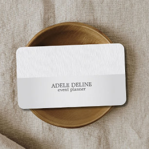 Modern Texture Grey Silver Event Planner Business Card