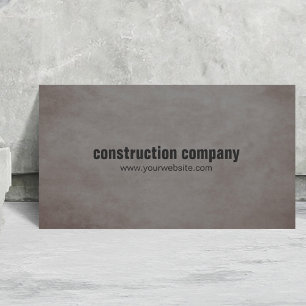Modern Texture Stone Dark Construction Business Card