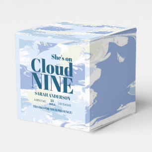 Modern Textured Cloud Nine Bridal Shower Chic Favour Box