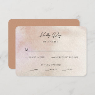 Modern Textured Minimalist RSVP Enclosure Card