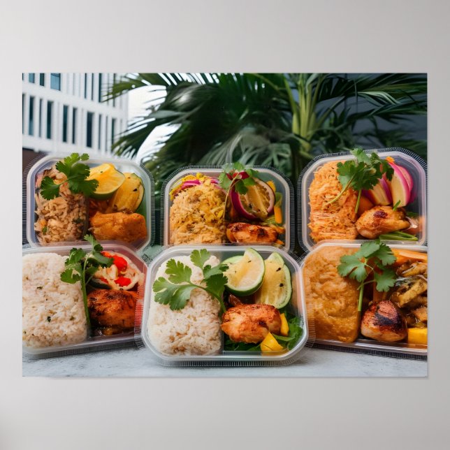 Modern Thai Food Lunch Boxes  Poster (Front)