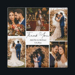 modern thank you 6 photos collage wedding  magnet<br><div class="desc">elegant  thank you  six photos collage wedding magnet</div>