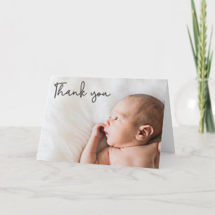 Modern Thank You Baby Photo Birth Announcement