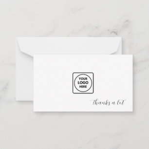 Modern Thank You Business Logo Note Card