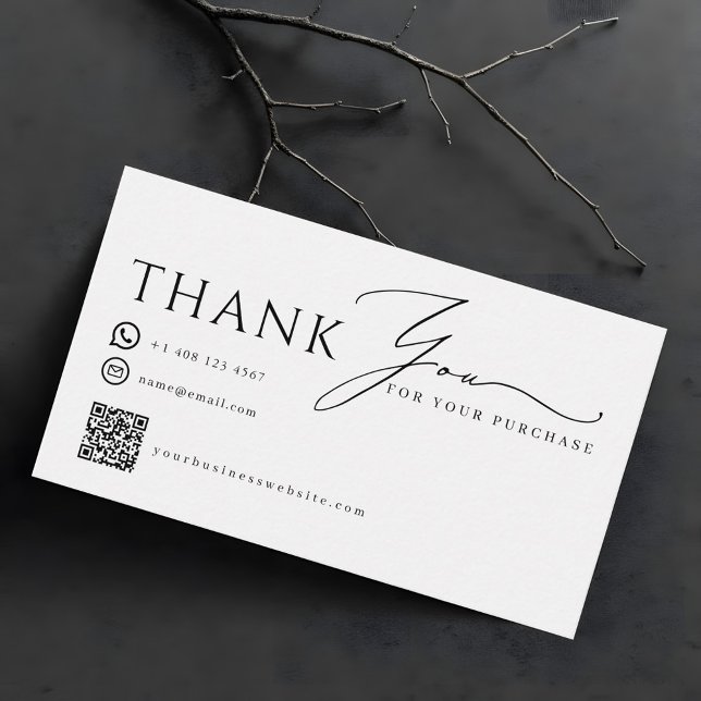 Modern Thank You Business Promotional Contact Business Card (Creator Uploaded)