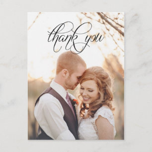 Modern Thank You Card, Custom Photo Postcard