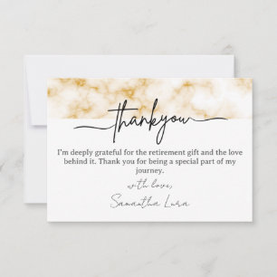 Modern Thank You Card For Retirement Gifts