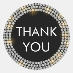 Modern Thank You Classic Round Sticker