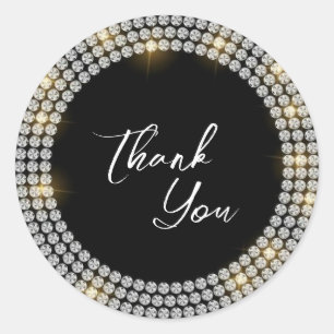 Modern Thank You Classic Round Sticker