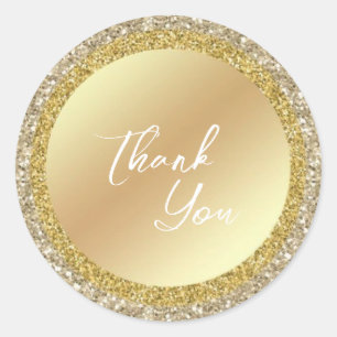Modern Thank You Classic Round Sticker