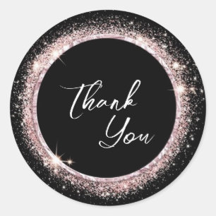 Modern Thank You Classic Round Sticker