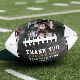 Modern Thank you Coach Team Name Photo American Football