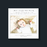 Modern Thank You For Being My Godparents Photo Canvas Print<br><div class="desc">Thank the special ones in your life,  that you've asked to be your child's godparents,  with this personalised godparents wrapped canvas art with a cute photo of their godchild and a special poem.</div>