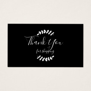 Modern Thank You For Shopping Discount Card