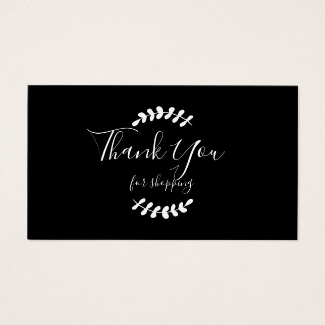 Modern Thank You For Shopping Discount Card (Front)