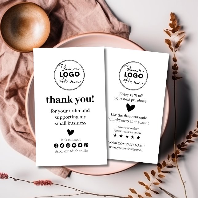 Modern Thank You For Shopping Small Branding Business Card (Creator Uploaded)