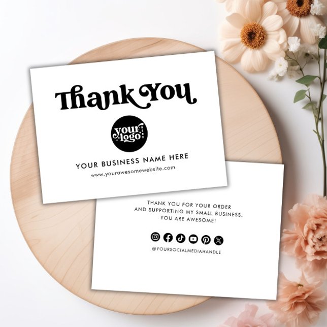Modern Thank You For Shopping Small Branding Business Card (Modern Thank You For Shopping Small Branding Business Card)