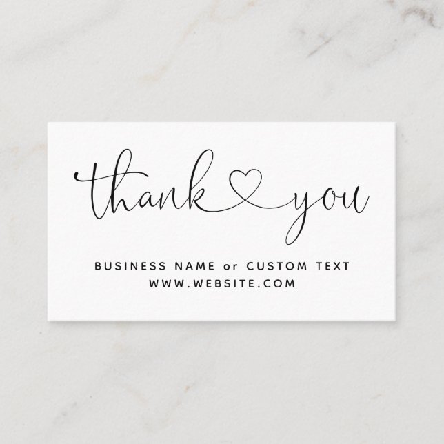 Modern Thank You For Shopping Small Branding Business Card (Front)