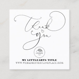 Modern Thank You For Shopping Small Branding Squar Square Business Card