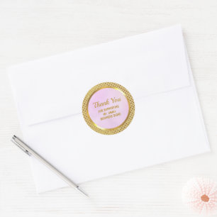 Modern Thank You For Supporting My Small Business Classic Round Sticker
