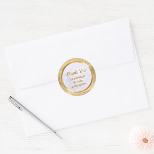 Modern Thank You For Supporting My Small Business Classic Round Sticker