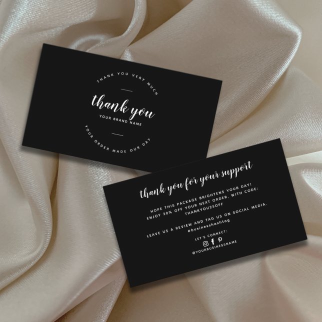 Modern thank you for supporting small  business card (Creator Uploaded)