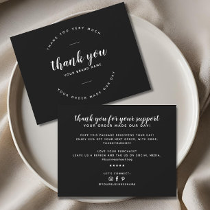 Modern thank you for supporting small insert