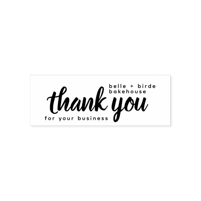 Modern Thank You For Your Business Script  Self-inking Stamp (Design)