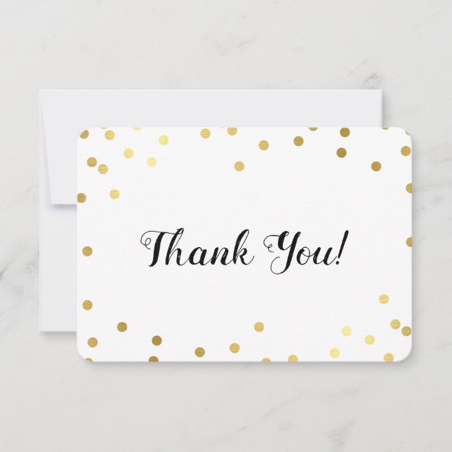 MODERN THANK YOU glamourous luxe gold confetti spo (Front)
