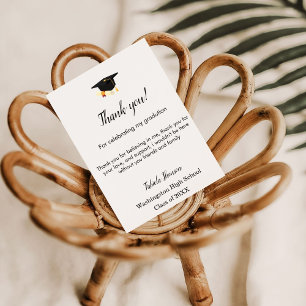 Modern thank you graduation message menu