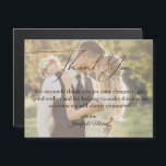 modern thank you  handwriting wedding photo magnet<br><div class="desc">elegant thank you stylish modern handwriting wedding photo magnet</div>