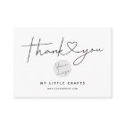 Modern Thank You Heart Business Packaging Insert